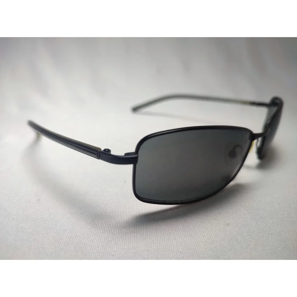 Guess GU 6156 BLK-3 Black Metal Rectangle Sunglasses 57-18-125